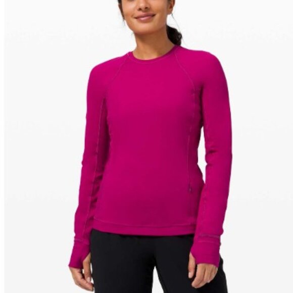 Lululemon Runderful Stretchy Long Sleeve - Deep Fuschia - SZ 2 - Picture 10 of 14